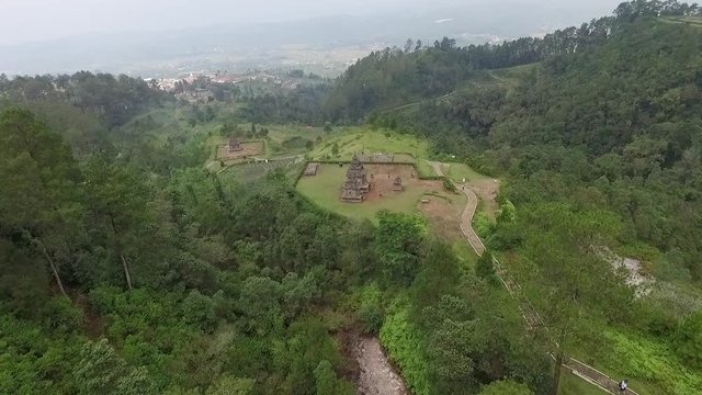 Hindu temple aerial