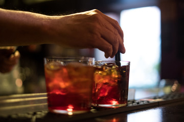 Preparing americanos