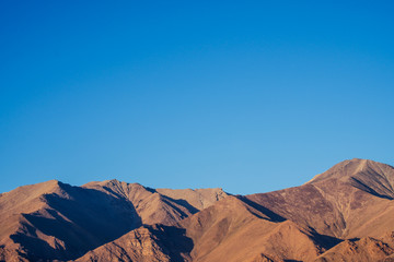 Landscape mountain with blue sky at Leh ladakh