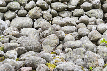 all kind of round stones as background
