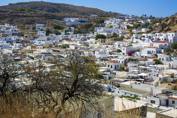 Obraz premium Lindos town view