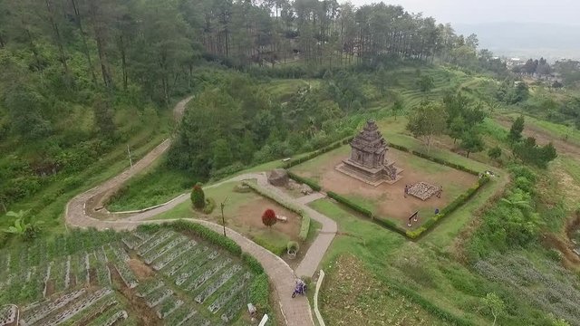 Gedongsongo temple aerial