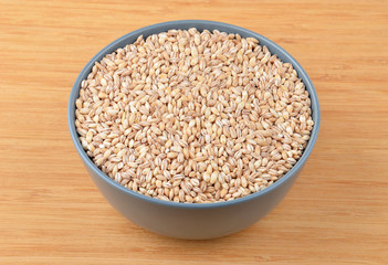 Barley grits in bowl