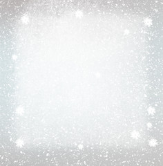 Schneeflocken auf Pastell - Winterliches Design - Abstrakter Hintergrund