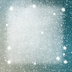 Schneeflocken auf Pastell - Winterliches Design - Abstrakter Hintergrund