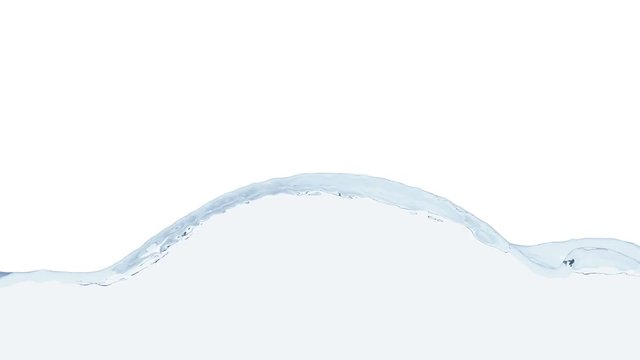 Blue water splashes filling the screen on a white background with alpha matte
