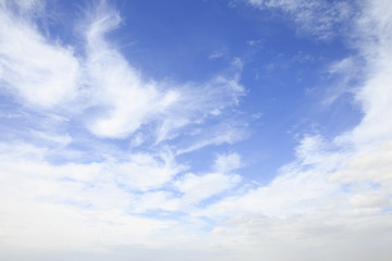 blue sky with clouds closeup 