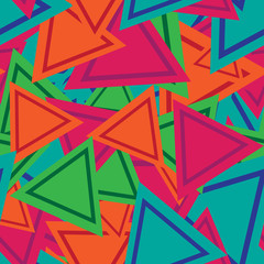 Triangle Background Pattern. Repeating Triangle Vector Pattern. Cute Triangle Seamless Background