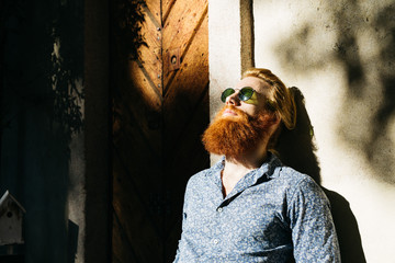 Portrait of a man with red beard