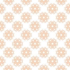 Floral seamless pattern. Orange wallpaper background