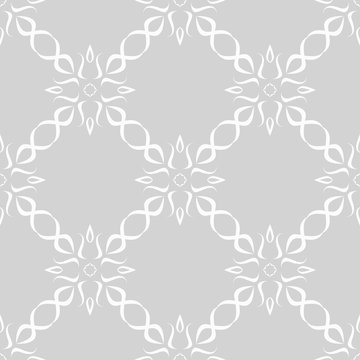 Seamless Pattern With White And Gray Wallpaper Ornaments