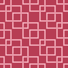 Red geometric ornament. Seamless pattern