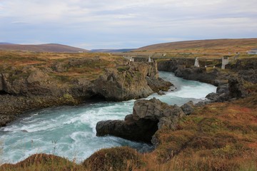 Fototapeta na wymiar Skalfandafljot, river in Iceland.