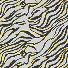 zebra Skin Pattern. Animal Print for Textile Design / Vector Illustration © mindy77