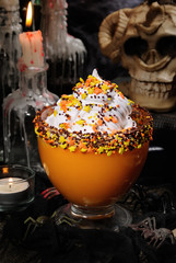 Pumpkin dessert with whipped cream