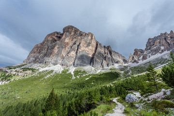 Southern wall of Tofana di Rozes , Cortina d'Ampezzo, Dolomites, Veneto, Italy