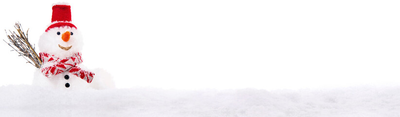 Schneemann im Schnee - Panorama