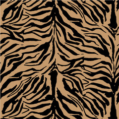 Zebra Skin Pattern. Animal Print for Textile Design / Vector Illustration