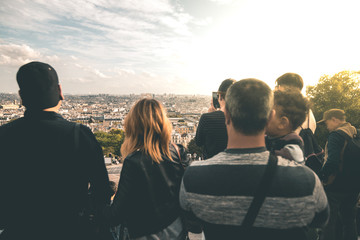 People enjoying the View from Montmartre - Paris