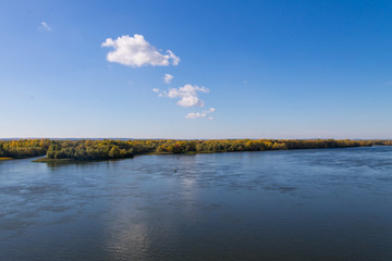 View on the river Dnieper on autumn