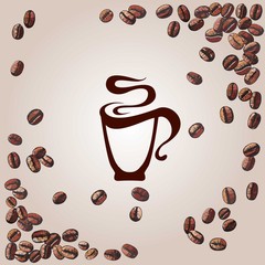 coffee background, vector illustration