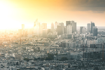 Fototapeta premium Evening Light around La Defense - Paris