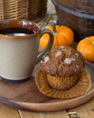 Pumpkin Muffin and Cup of Coffee Coffee