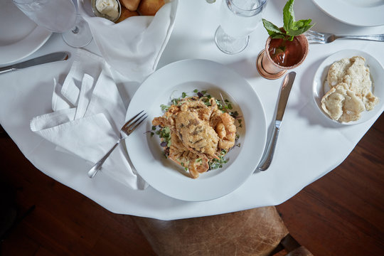 Soft Shell Crab at an elegant restaurant