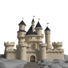 3d rendered medieval castle