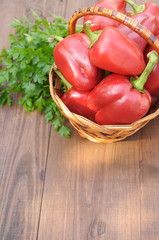 pepper on a wooden table