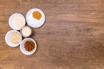 Plant alternative milk recipe: almond, oat, rice