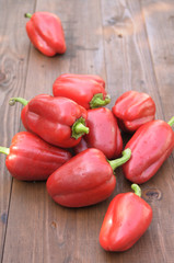 bulgarian pepper on a wooden table