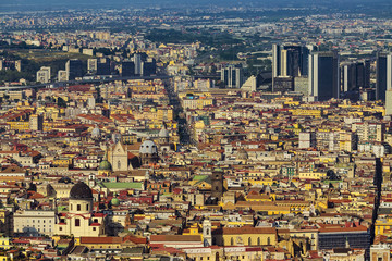 Obraz premium Italy. Historic Centre of Naples (UNESCO World Heritage Site) seen from Castle Sant'Elmo