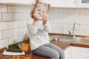 in the kitchen