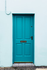 Bright blue door