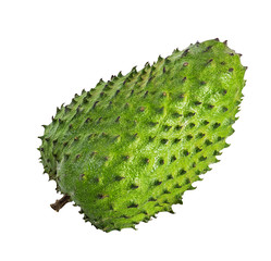 Annona muricata.Soursop fruit (Sugar Apple ,custard apple ) isolated on white background