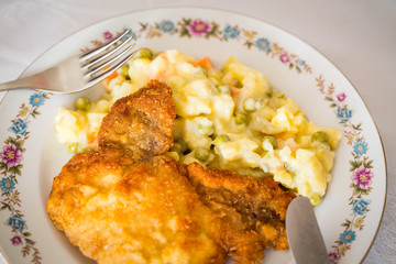 Fried schnitzel