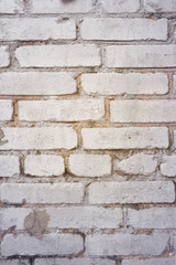 White brick wall. Brick wall textured background