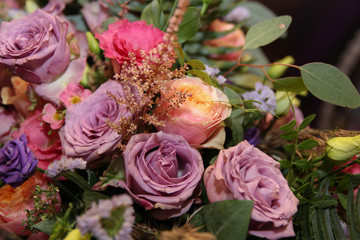 Purple roses bouquet 