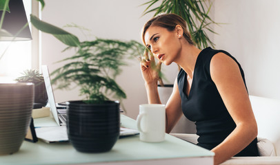 Woman at work in office