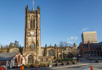 Fototapeta na wymiar Manchester cathedral uk