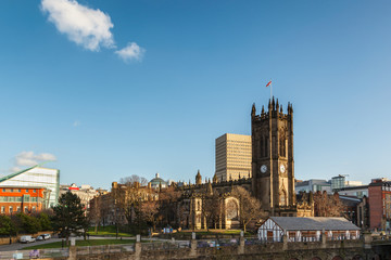 Fototapeta na wymiar Manchester Cathedral UK