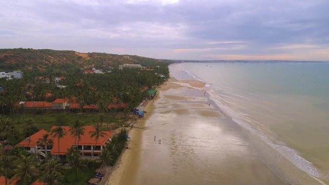 Mui Ne Vietnam Popular beach destinations Aerial Bungalow near the beach
