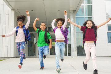 pre-teen School Pupils Outside of the Classroom