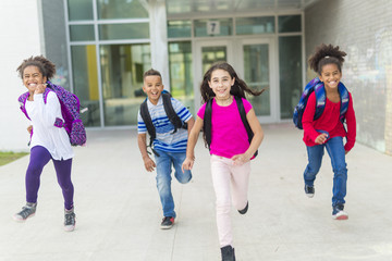 pre-teen School Pupils Outside of the Classroom