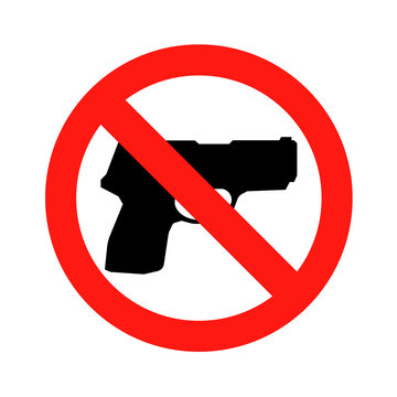 No gun sign No weapon symbol icon vector illustration eps