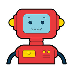 electronic robot character icon