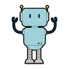 electronic robot character icon