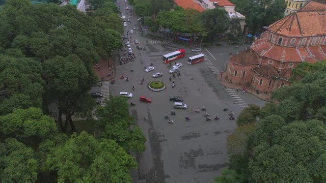 Ho Chi Minh Vietnam A lot of trees in the center aerial