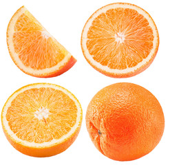 collection of orange isolated on a white background